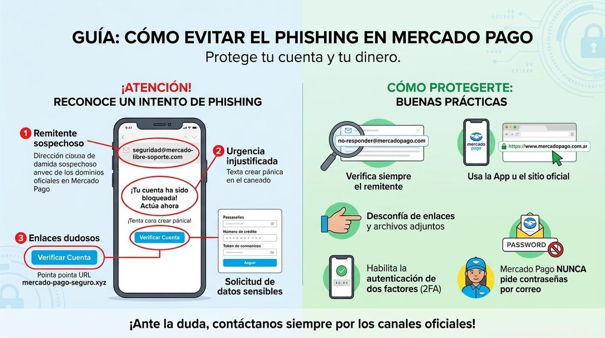 Guía para evitar phishing en Mercado Pago