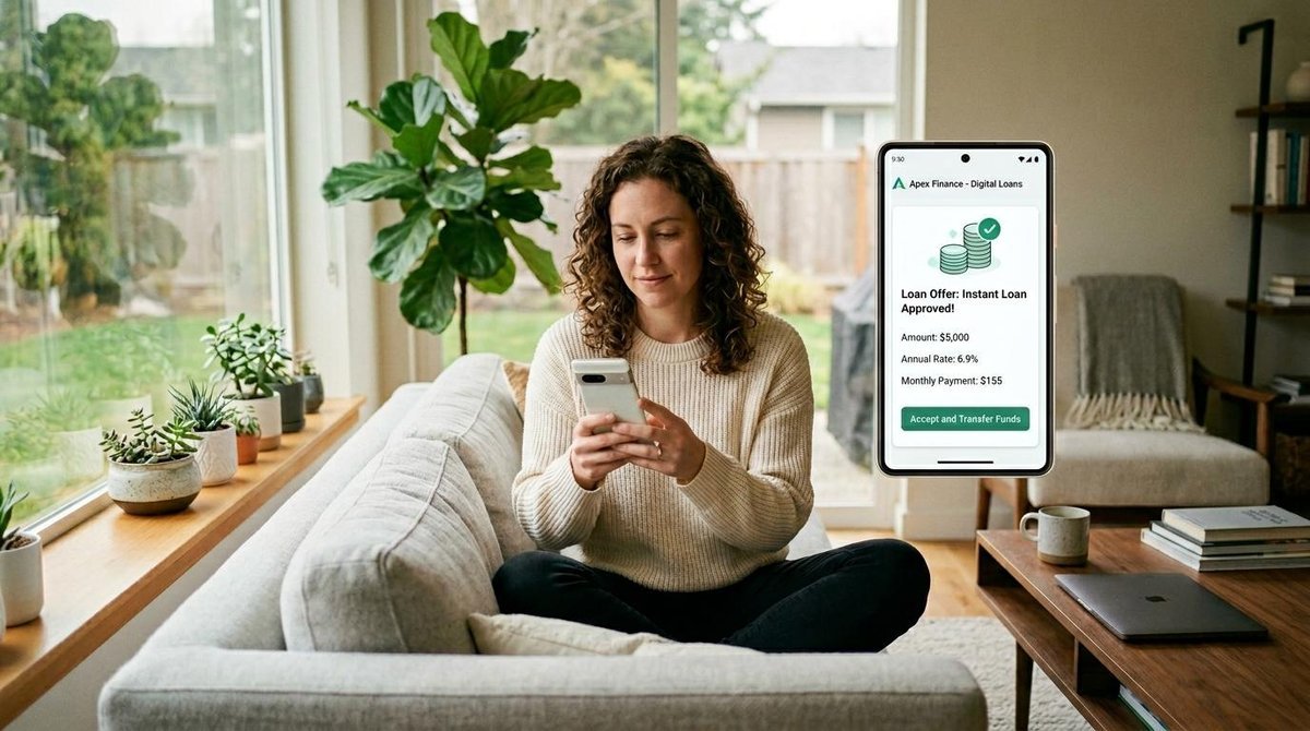 Requisitos para un préstamo personal sin buró: qué necesitas y cómo proteger tu dinero 2 Mujer que solicita un crédito en línea.
